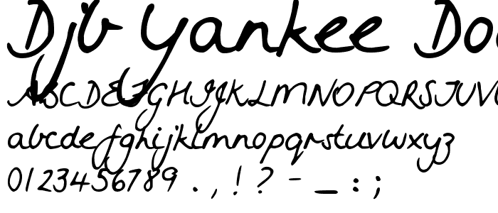 DJB YANKEE DOODLE DANDEE font